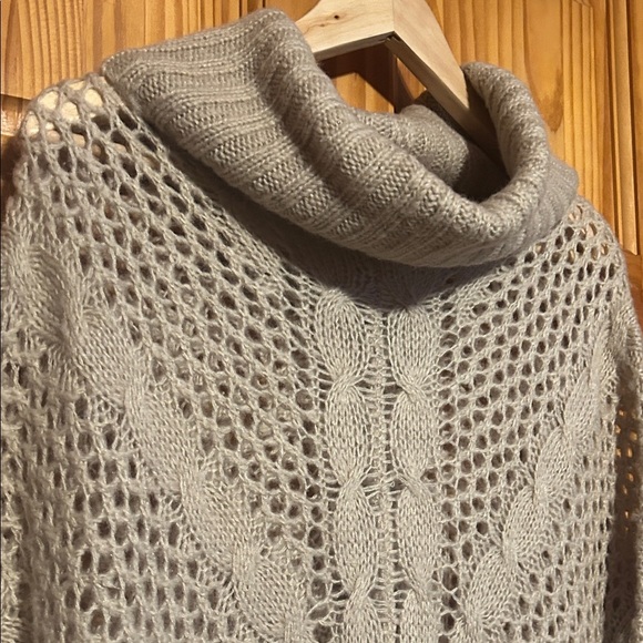 BCBGMaxAzria Taupe Knit Poncho - Picture 3 of 9